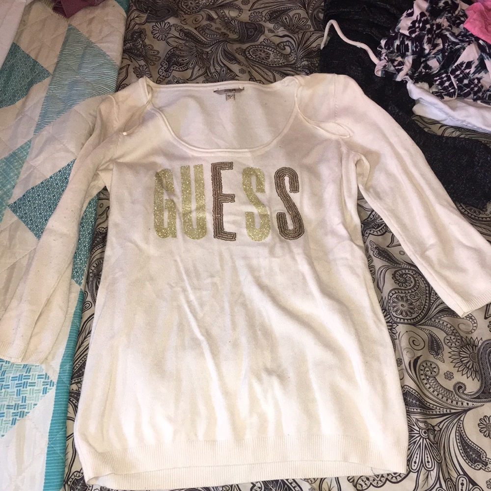 Cream colored Guess shirt